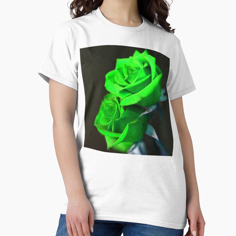 St. Patrick's Day Shamrock-Green Roses Art Photo by DEC02
