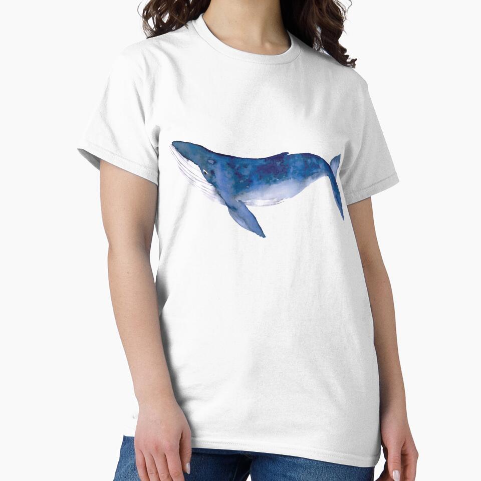 Humpback Whale in watercolor by Harpley Design Studio