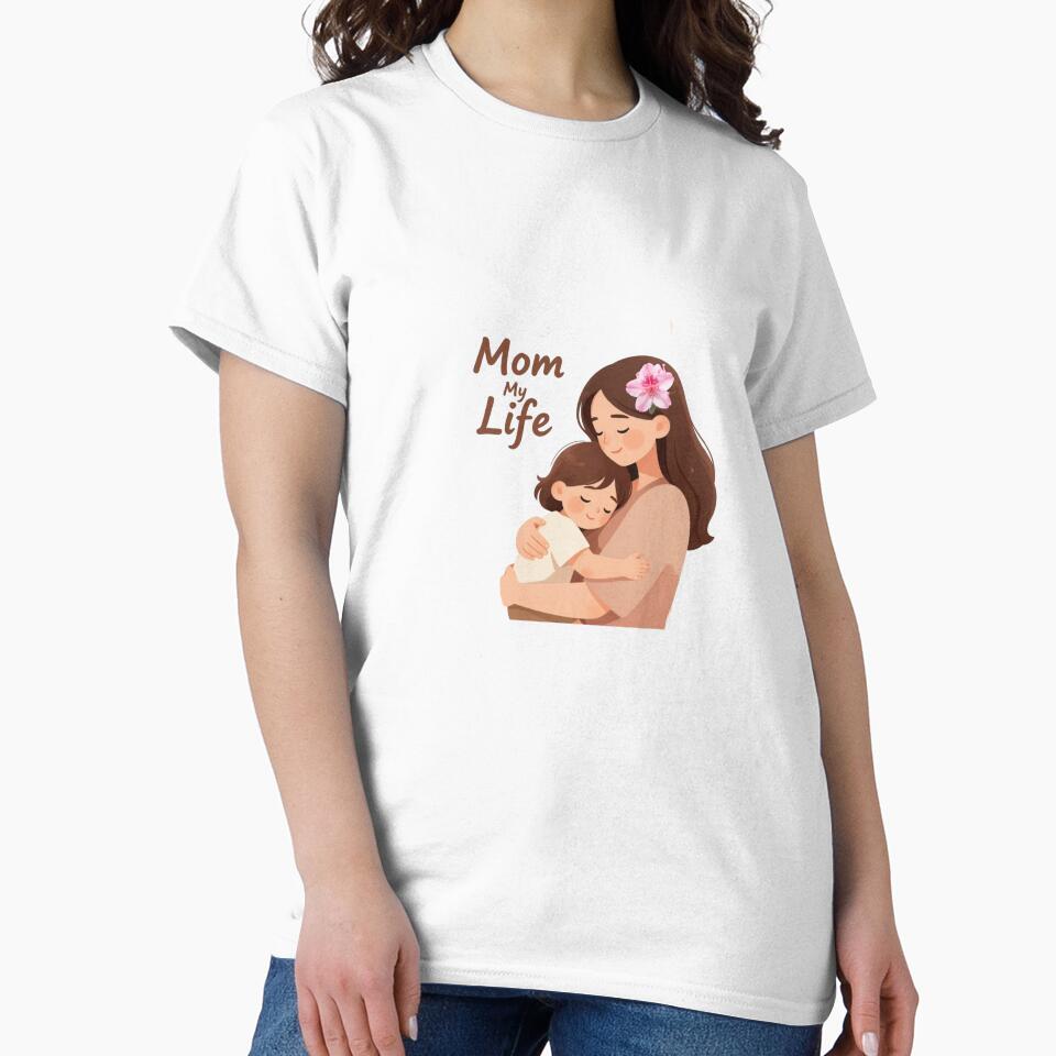 Mom My Life Mother Daughter Love Hug by OneCklick