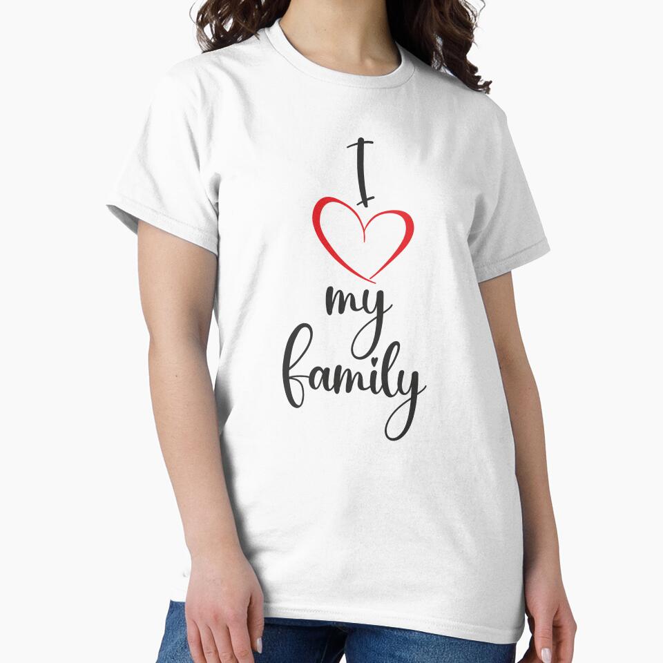 I Love My Family (Black) by Pencil & Pixel
