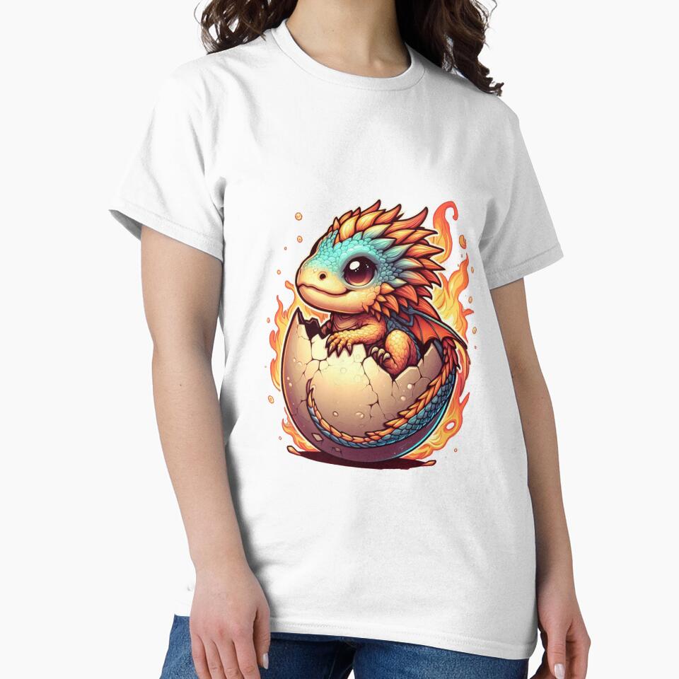 Cute baby fire fantasy dragon by NerdiPop