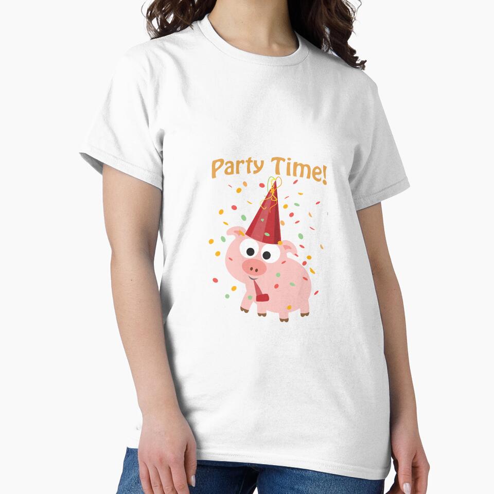 Party Time Confetti Party Pig by Hedgie Designs