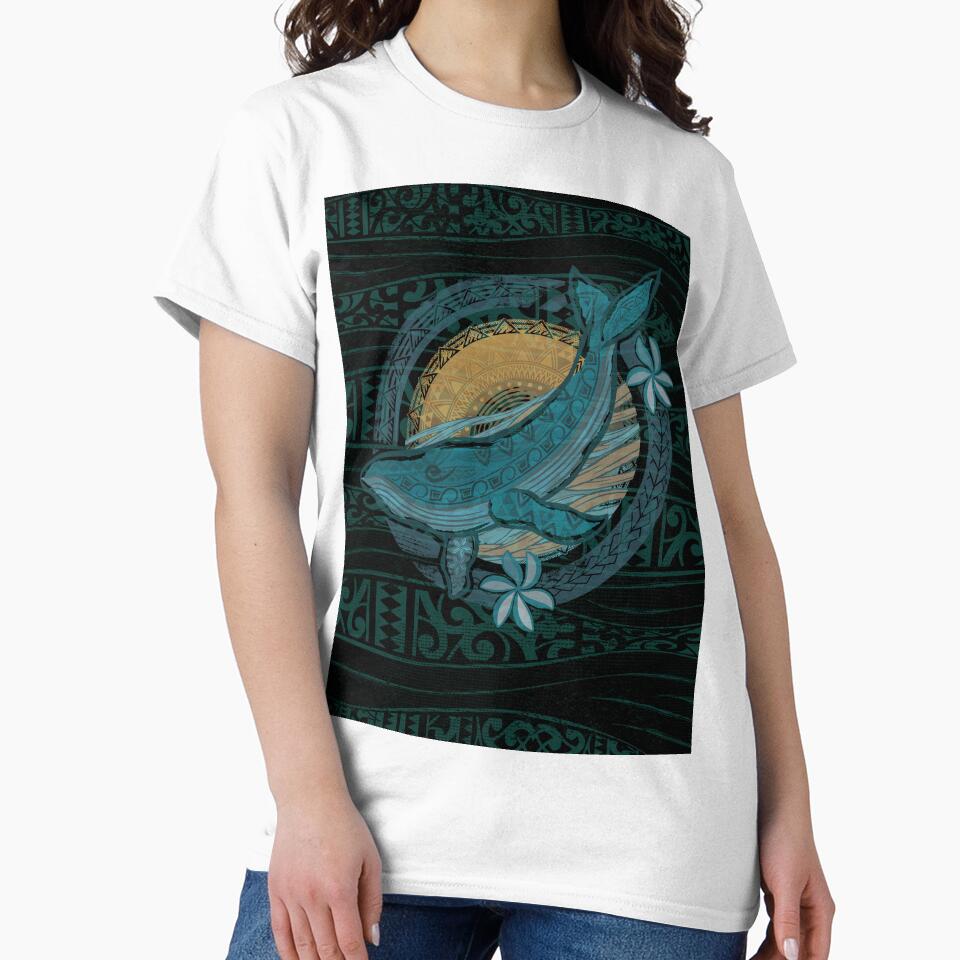 Vintage Samoan  - Hawaiian  - Polynesian Tribal WHALE by sunnthreads