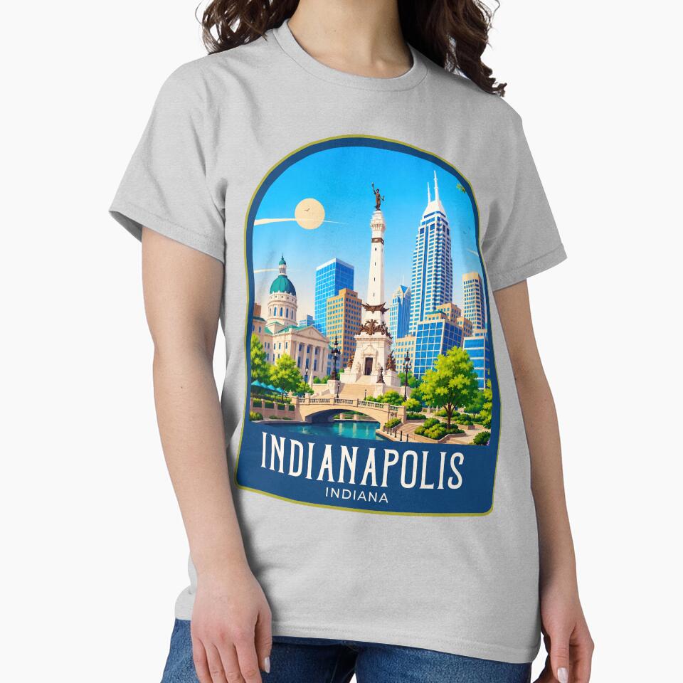Indianapolis Vintage Travel Illustration by HomeLivingCo