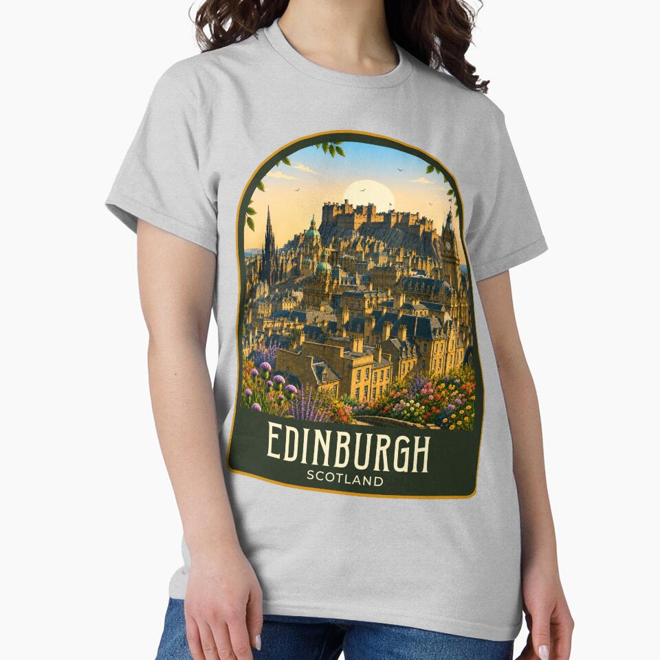 Edinburgh Vintage Travel Illustration by HomeLivingCo