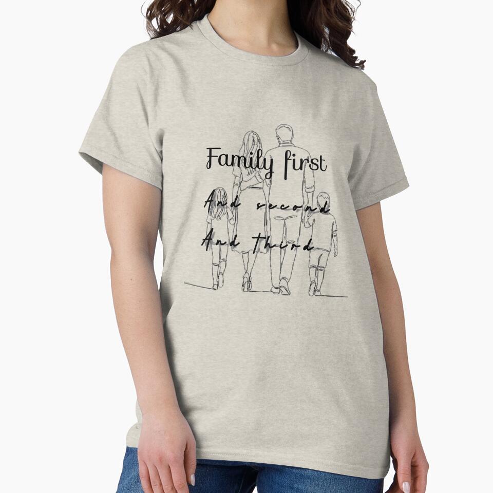 Family First Minimalist Outline Art by Heal of Souls Designs