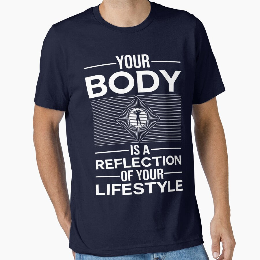 Inspirational Fitness quote - Body is a Reflection by Designhub1000