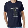 Evil Black Cat T-Shirt | I Have A Plan It Involves Chaos | Funny Cat Lover Gift by Egyptian king ⭐⭐⭐⭐⭐