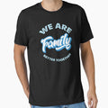 Vintage We Are Family - Light Blue Text by Whimsical  Thinker
