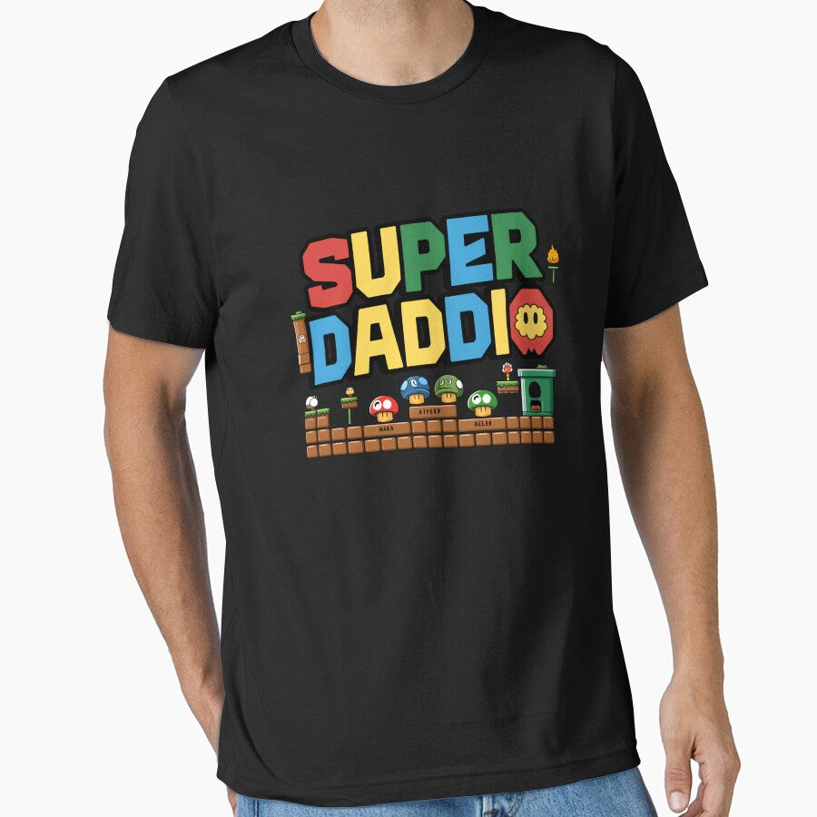Super Daddio Funny Dad Gamer Father's Day by ViktoonShirts