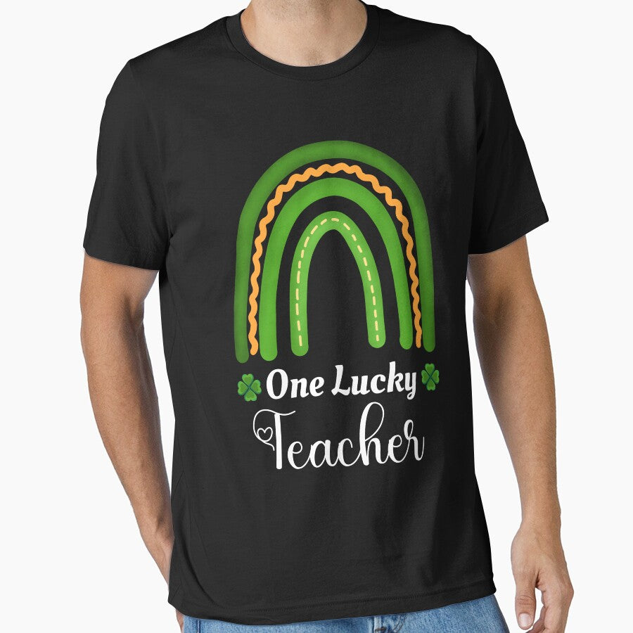 One Lucky Teacher St Patricks Day -  Funny And Cute Idea St Patrick's Day For Lucy Teacher by Diferenty Shop  ⭐⭐⭐⭐⭐