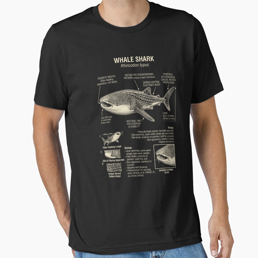 Whale Shark Scientific Anatomy Biology Animal Lover by Kimberley King Art  King Art