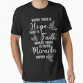 Faith Hope Miracles Inspirational Christian Quote by teeperfect