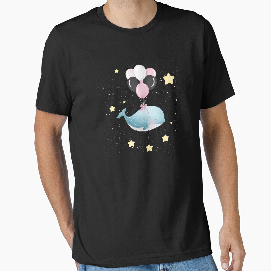 Cute Whale Floating In Space by Christopher Taylor