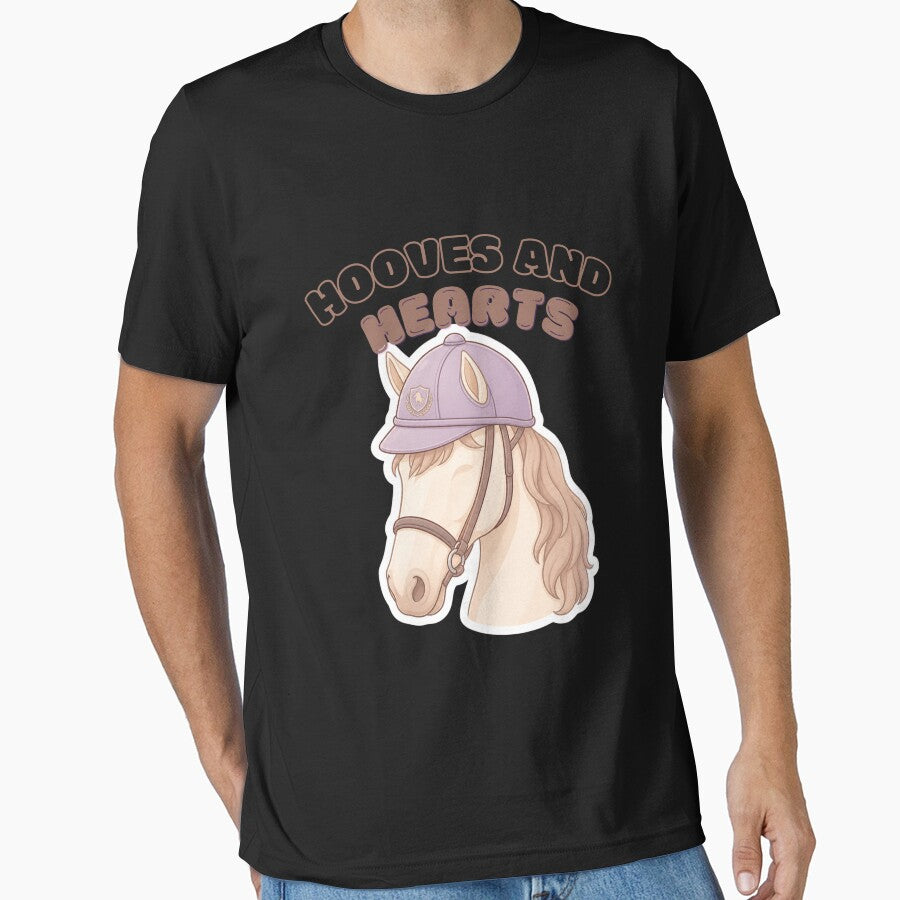 Hooves and Hearts Cute Horse Design by Merchandiser099