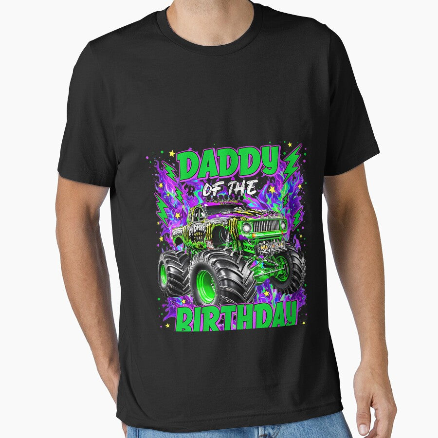 Dad and Mom Daddy of The Birthday Boy Monster Truck Boy by CriseldaBruning