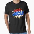 Mens Super Uncle Funny Cool Comic Cartoon Hero Graphic by SeppeGoffin