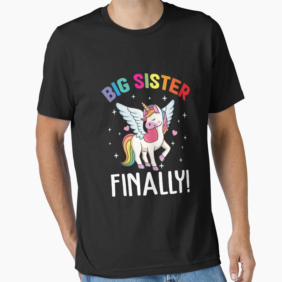 Big Sister Finally Pregnancy Announcement Kids Siblings T-Shirt by bestdesigns2020