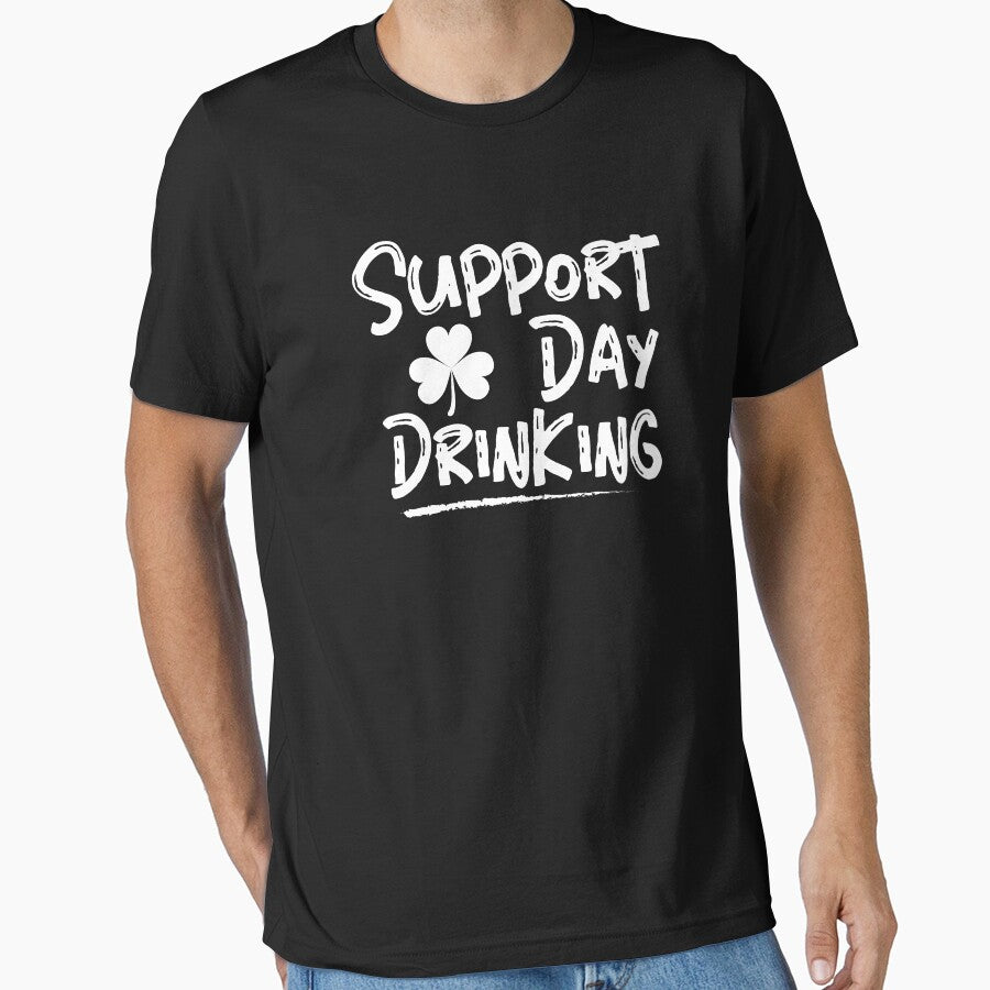 Support Day Drinking Green St Patricks day Shamrock Beer Apparel by doggopupper