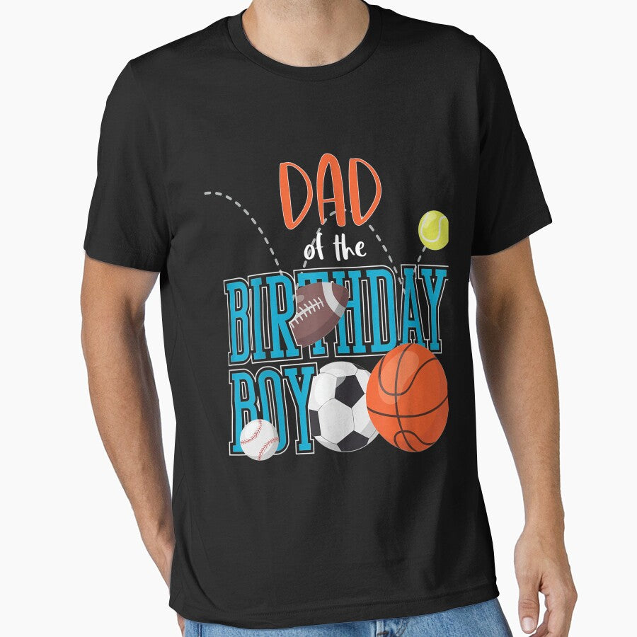 Dad Of The Birthday Boy Sports Matching Family by DemetMath