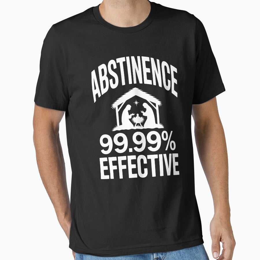 Abstinence 99.99 Percent Effective Nativity Christmas Joke by BakeryDozen