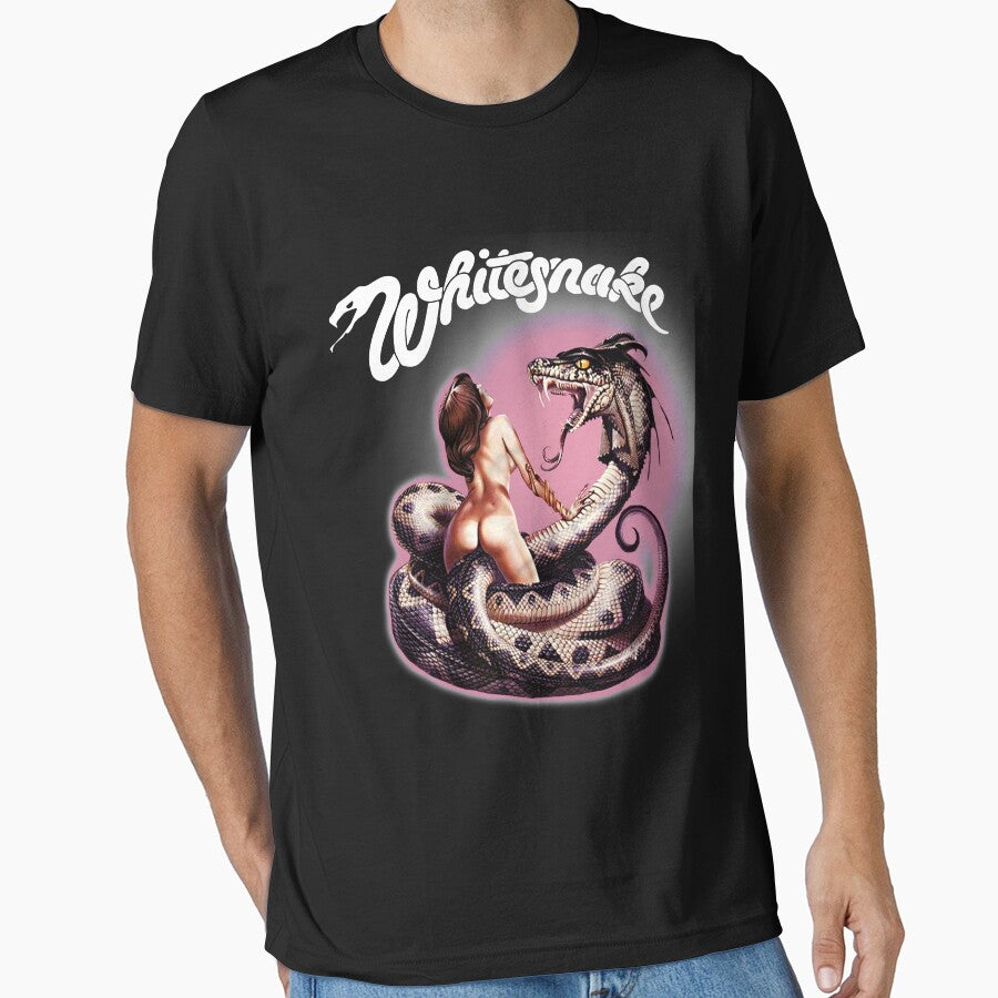 Girl and snake whitesnake art band gift for fans by Hmtart