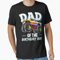 Mens Dad Of The Birthday Boy Monster Truck Birthday Novelty Gift by HillyArts