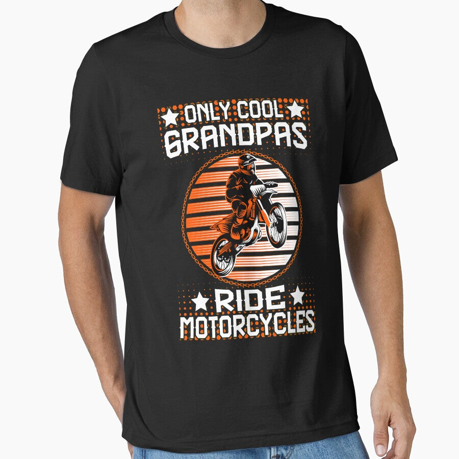 Only Cool Grandpas Ride Motorcycles by DAFIN