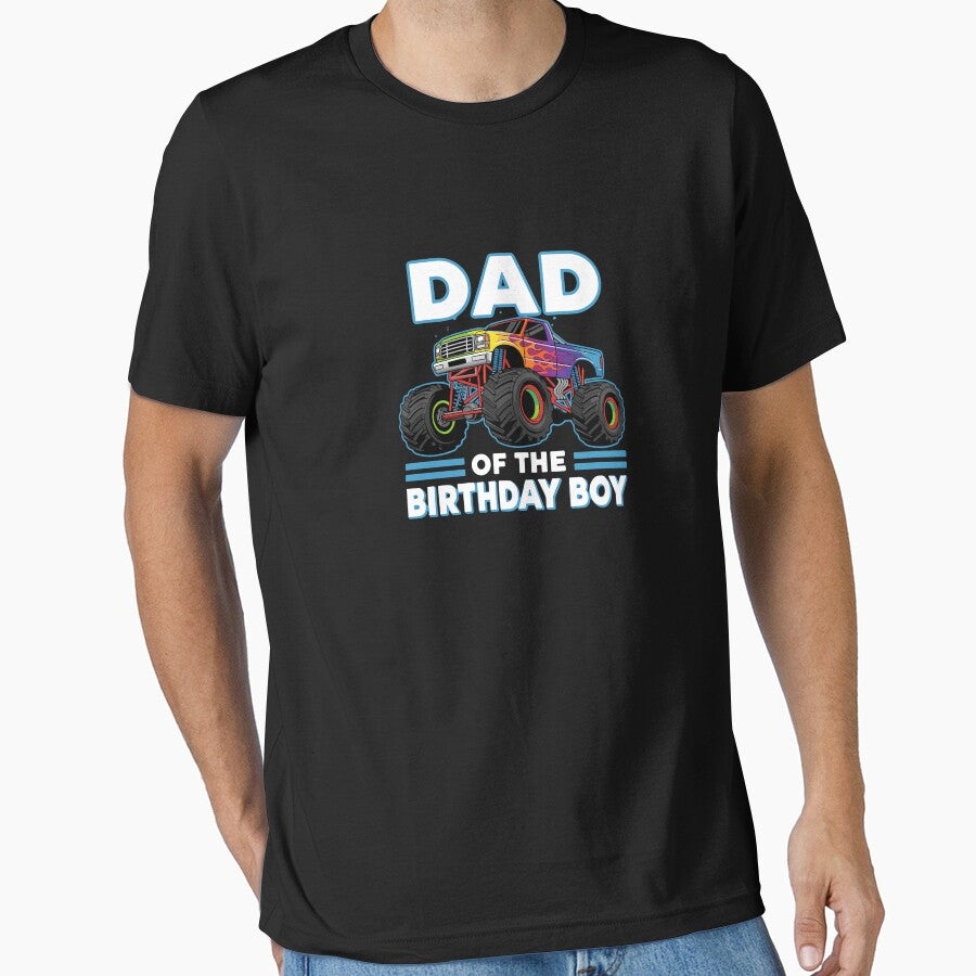 Dad Of The Birthday Boy Monster Truck Father Birthday by PopStars1993