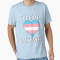 I Love My Wife - Transgender Pride Heart by CoolArtGeek