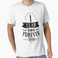 One Year Down Forever To Go Anniversary Couple T-shirt, Gadget Cases And Other Gifts by MemWear