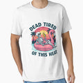 Dead Tired of This Heat Skeleton Flamingo Float   | Funny Summer Vacation by PIXENTRA
