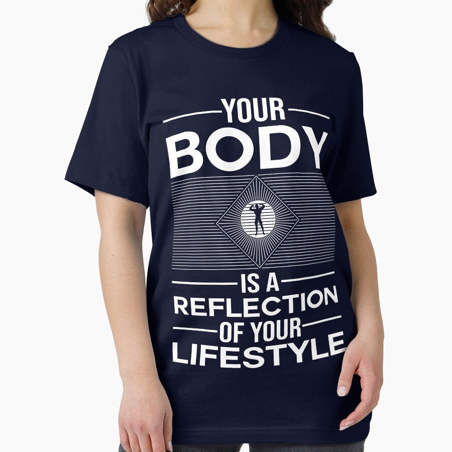 Inspirational Fitness quote - Body is a Reflection by Designhub1000