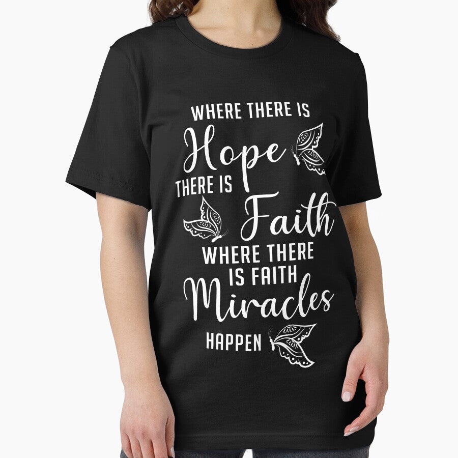 Faith Hope Miracles Inspirational Christian Quote by teeperfect
