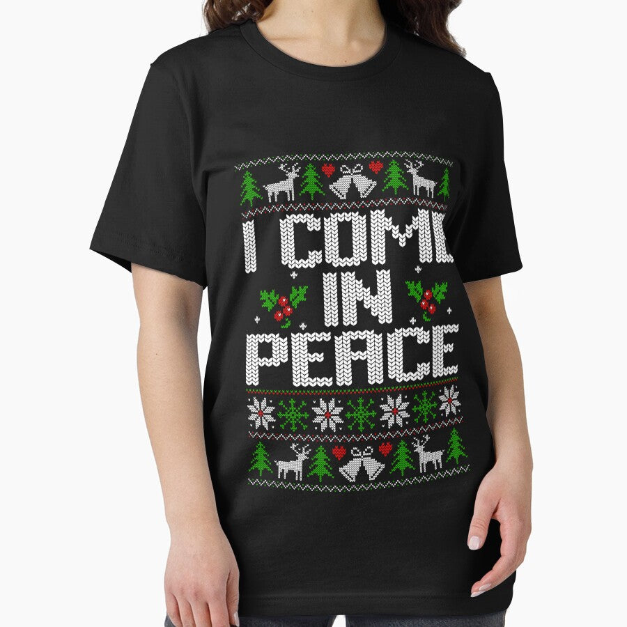 Peace I Come In Peace Couple Matching Ugly Christmas by DavidCloud
