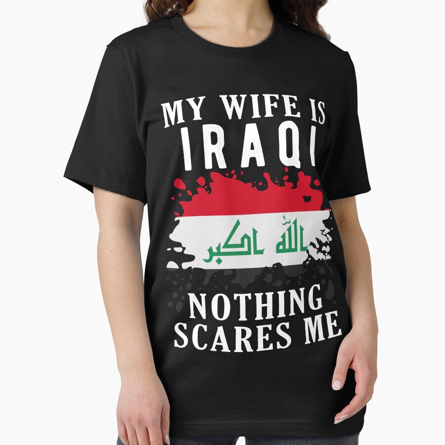 My Wife Is Iraqi Nothing Scares Me Iraq Flag by OX-tright