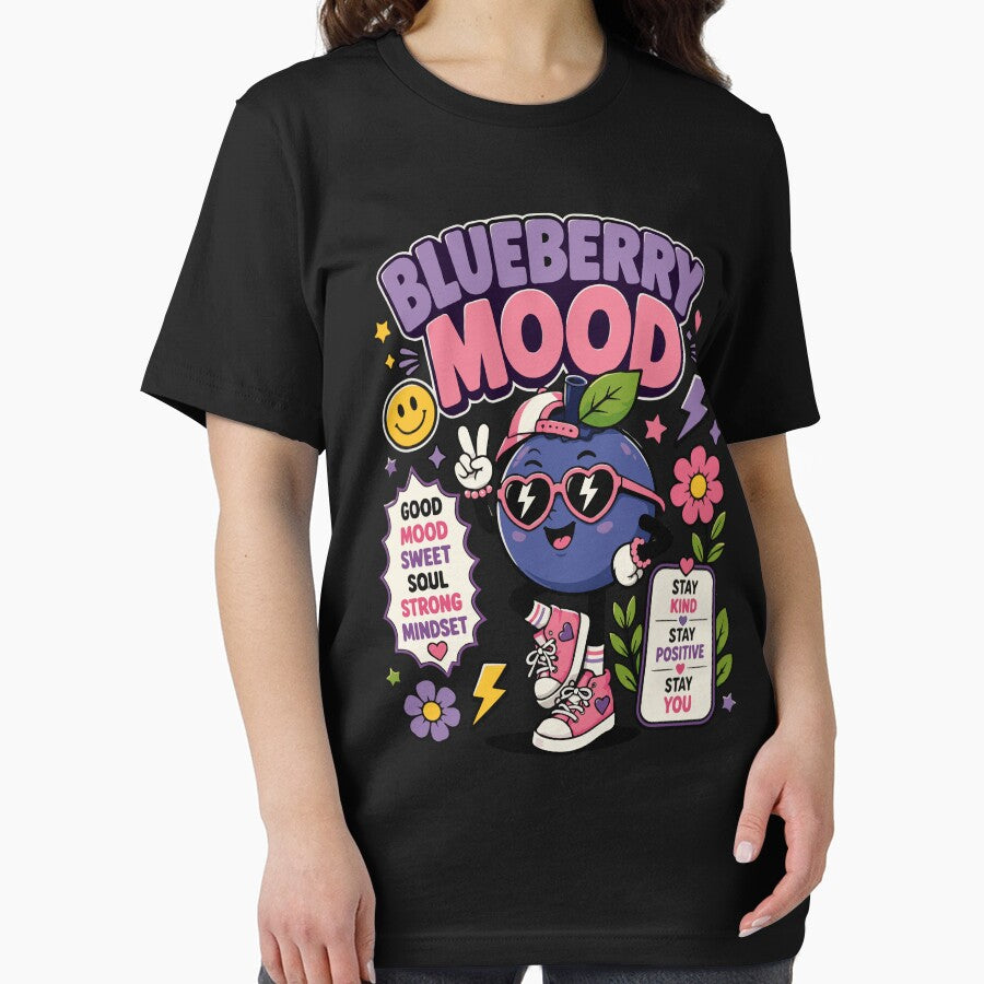 Blueberry Mood Cute Positive Berry Character with Sweet Soul and Strong Mindset Inspiration by Huddy-clothes