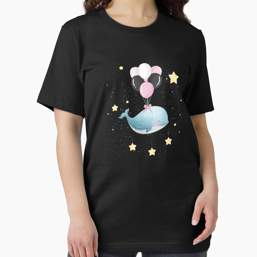 Cute Whale Floating In Space by Christopher Taylor