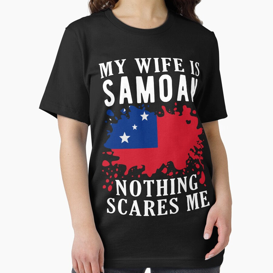 My Wife Is Samoan Nothing Scares Me Samoa Flag by OX-tright
