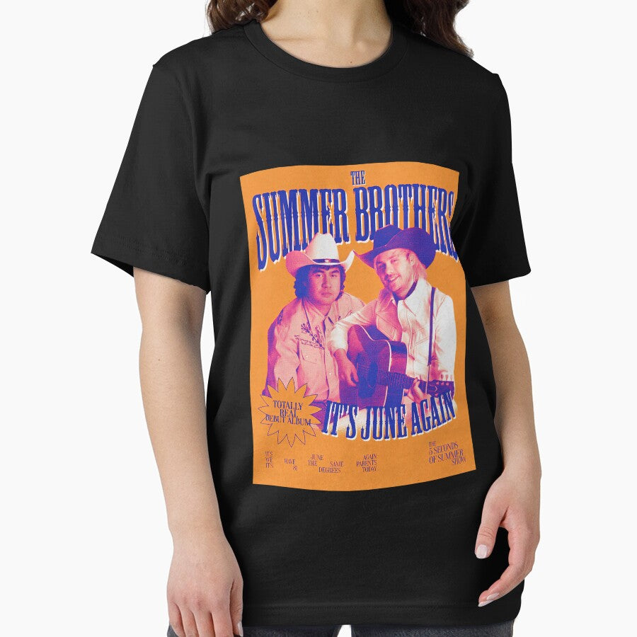 Summer Brothers It's June Again shirt, 5SOS Summer Brothers Shirt, 5 Seconds of Summer Shirt Full Size by Teresaroe