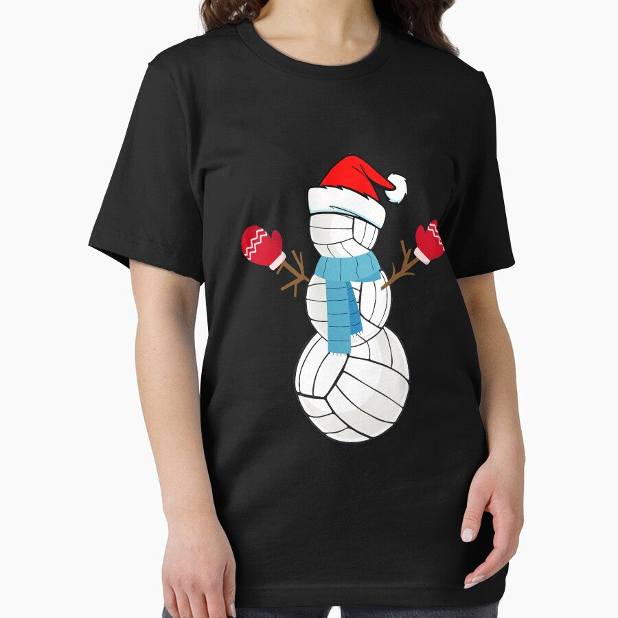 Volleyball Snowman | Funny Christmas Holiday T-Shirt Gift by cphonasa