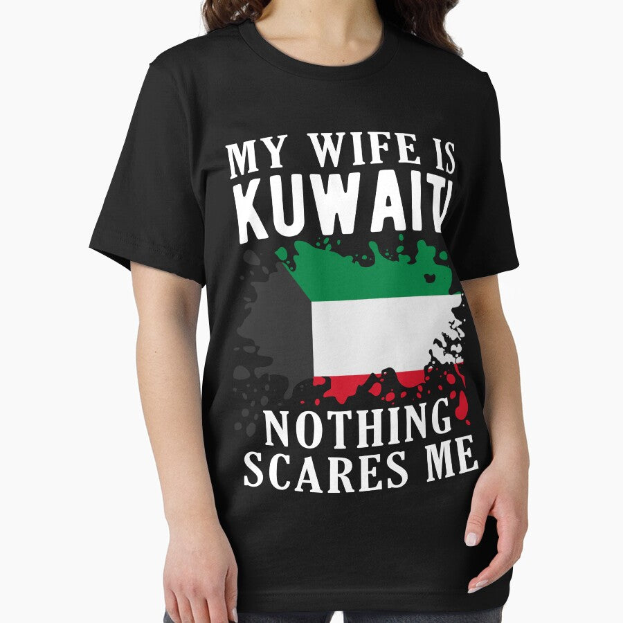My Wife Is Kuwaiti Nothing Scares Me Kuwait Flag by OX-tright