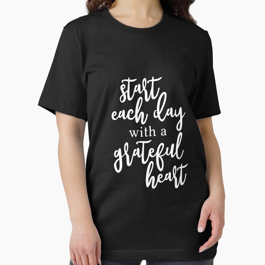 Start Each Day With A Grateful Heart White by amazingjoy