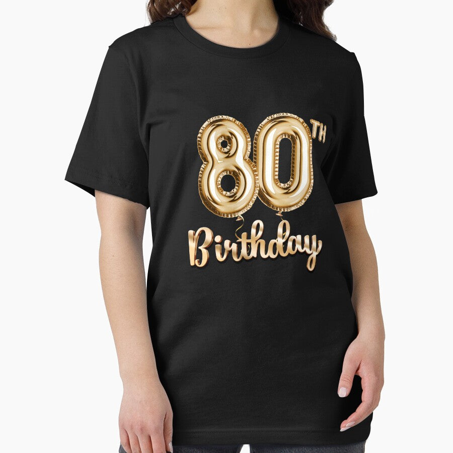 80th Birthday Gifts - Party Balloons Gold by betternotes