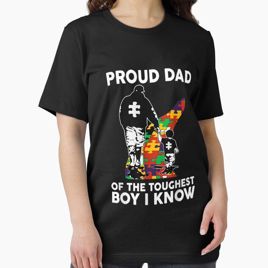 Proud Dad Of The Toughest Boy I Know Autism Awareness by KeeganshiAon