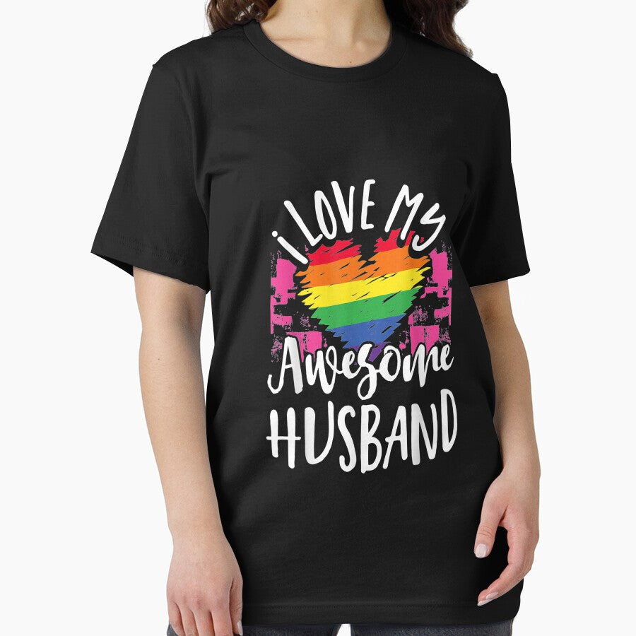 I Love my Awesome Husband Gay Couple Matching by angelabeulah