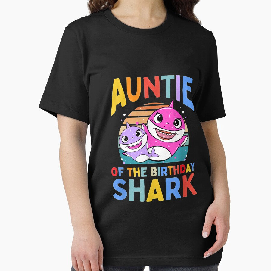 Auntie Of The Birthday Shark Aunt Matching Family by angelabeulah