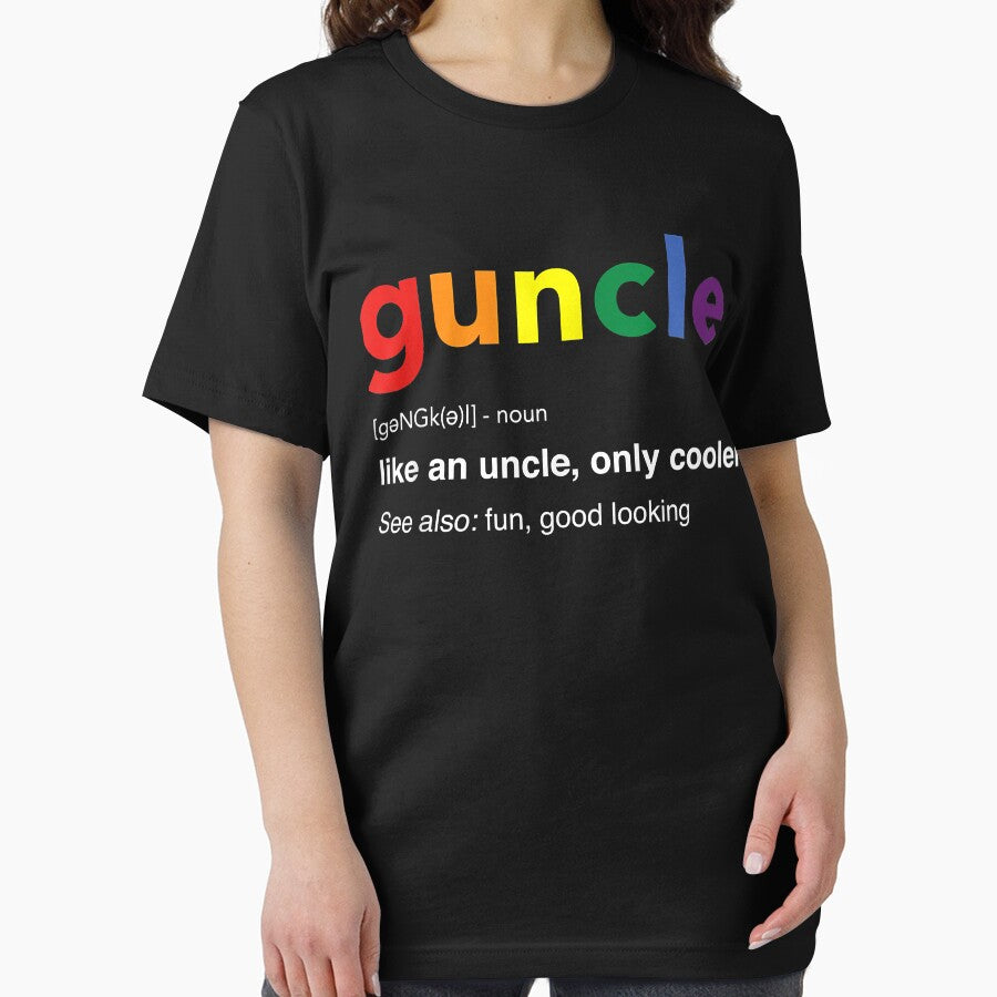Guncle Definition Rainbow Pride Color for Gay Uncle by SeppeGoffin