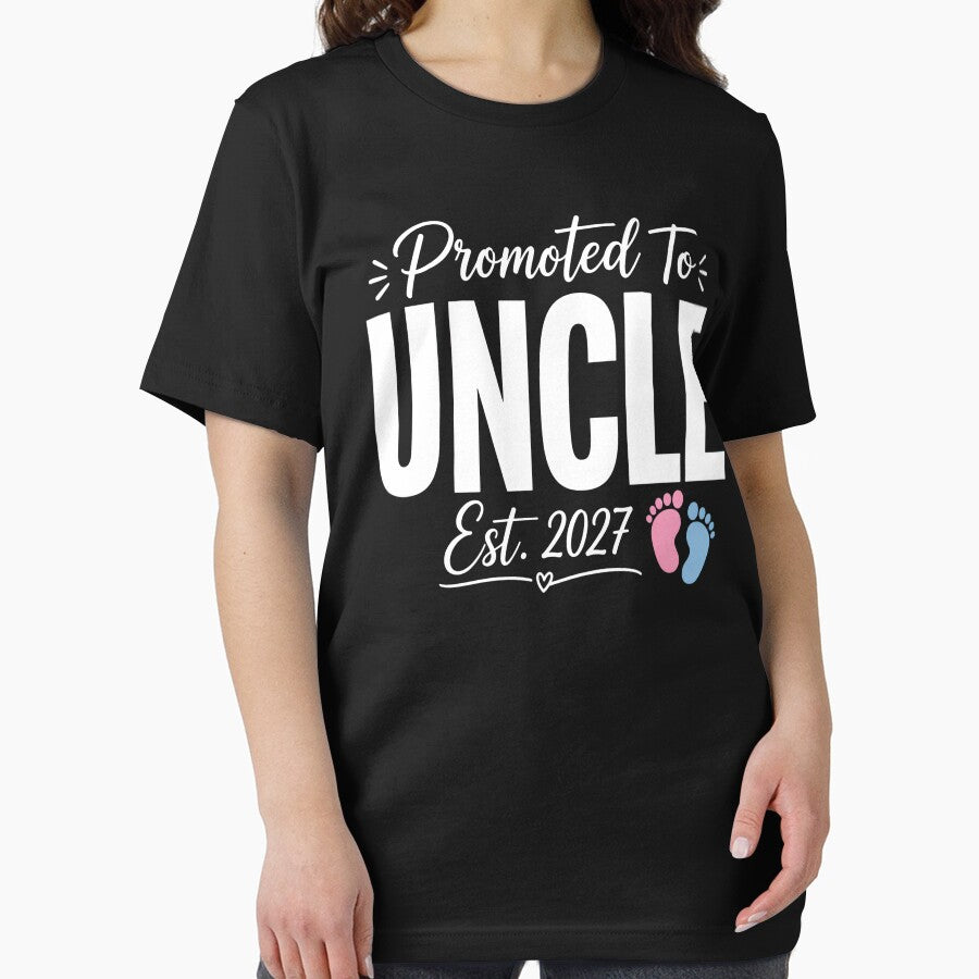 Promoted To Uncle Est. 2027 New Uncle Announcement Pregnancy Reveal by THREE LITTLE BEANS