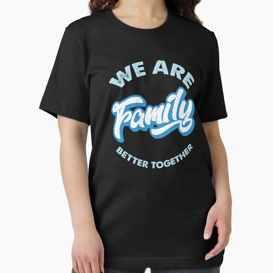 Vintage We Are Family - Light Blue Text by Whimsical  Thinker